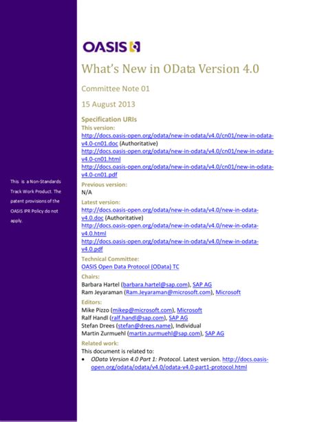 odts v4.0|What's New in OData Version 4.0 .